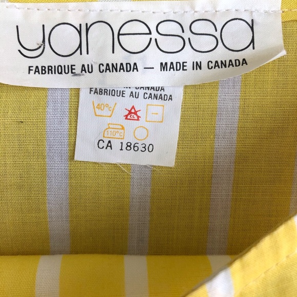 Vintage boxy cotton yellow and white stripe tank - Picture 8 of 9